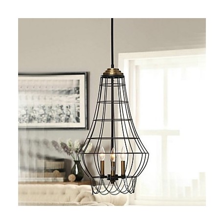 MAX:60W Country Mini Style Painting Metal Pendant Lights Living Room / Dining Room / Study Room/Office / Kids Room / Entry / Hal