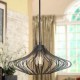 60W Modern Pendant Light with Black Metal Structure Shade