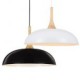 Mini Artistic Pendant Lamp/1 Light/Modern Simplicity/Black/White/Finish Aluminum & Wooden Droplight