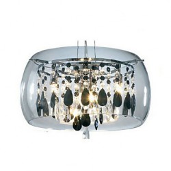 Max 40W Modern/Contemporary / Drum Crystal / Mini Style / Bulb Included Electroplated Pendant Lights Living Room / Bedroom / Din