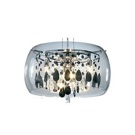 Max 40W Modern/Contemporary / Drum Crystal / Mini Style / Bulb Included Electroplated Pendant Lights Living Room / Bedroom / Din