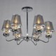 Vintage Chandelier, 6 Light, Classic Fabric Metal Painting