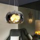 Italian Style Modern Quaint 3 Light Pendant With Black Transparent Shade