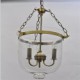 American country Vintage temple bell glass chandelier