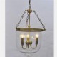 American country Vintage temple bell glass chandelier