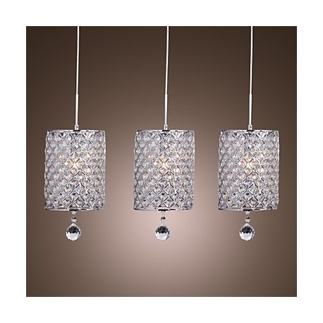 40w Modern/Contemporary Crystal Chrome Metal Pendant Lights Bedroom / Dining Room / Study Room/Office / Kids Room