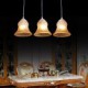 White Pendant Three-Lights Pattern-Glass-Shade Hand-Gilt European Retro Classic 220V