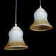 White Pendant Three-Lights Pattern-Glass-Shade Hand-Gilt European Retro Classic 220V