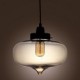 60W Transparent Glass Pendant Light in Brown Bubble Design