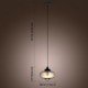 60W Transparent Glass Pendant Light in Brown Bubble Design