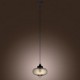 60W Transparent Glass Pendant Light in Brown Bubble Design