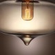 60W Transparent Glass Pendant Light in Brown Bubble Design