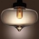 60W Transparent Glass Pendant Light in Brown Bubble Design