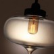 60W Transparent Glass Pendant Light in Brown Bubble Design