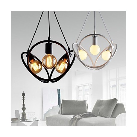 3 Lights Chandeliers / Pendant Lights Traditional/Classic / Retro Bedroom / Study Room/Office / Hallway Metal