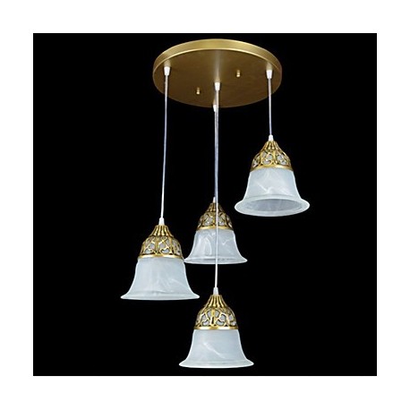 Traditional/Classic / Rustic/Lodge / Retro Bronze Metal Pendant Lights Living Room / Bedroom / Dining Room / Study Room/Office