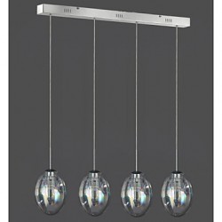 1.5W Modern/Contemporary / Traditional/Classic LED / Bulb Included Chrome Metal Pendant LightsLiving Room / Bedroom / Dining Roo