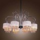 Continental Lron Chandelier Living Room White Brushed Cover Restaurant 8 Lights