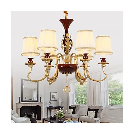 Crystal Chandeliers 6 Lights Fashion Painting Metal 220V