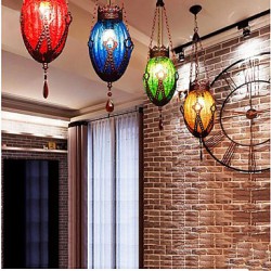 Coffee Hall Bar Deck One Retro LED Single Chandelier Pastoral Industrial Corridor