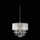 Modern 5 - Light Crystal Pendant Lights with Fabric Shade