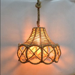 American Country Vintage Iron Chandelier Industrial Hemp