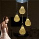 4 Heads Pendant Lights Crystal/LED Modern/Contemporary Living Room/Bedroom/Dining Room/Kitchen Metal