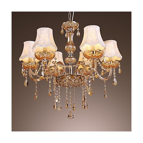 European Style Luxury 6 Light Chandelier With K9 Crystal