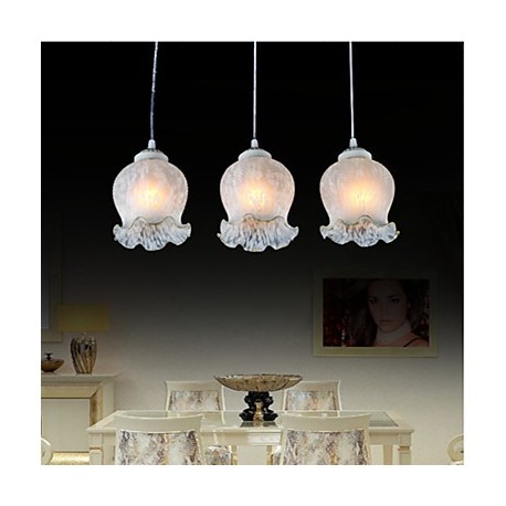 Pendant White Three-Lights 220V European Retro Classic