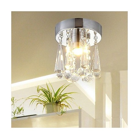 Modern Crystal 1 Lights Flush Mount In Crown Shape