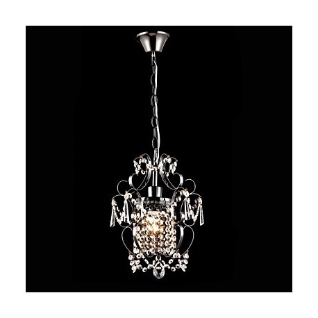 Iron Painting Chandelier with Clear Crystal Modern Lighting Lamp