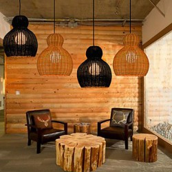 Hyacinth Rattan Chandelier