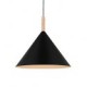 Mini Artistic Cone Pendant Lamp/1 Light/Mordern Simplicity/Finish Black/White Aluminum & Wooden Droplight