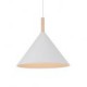 Mini Artistic Cone Pendant Lamp/1 Light/Mordern Simplicity/Finish Black/White Aluminum & Wooden Droplight