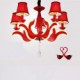 Creative Garden Living Room Lights Red Acrylic Chandelier