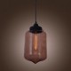 70W Modern Glass Pendant Light in Transparent Bottle Design