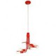 North American-Style Characteristic 6 Light Pendant In Red