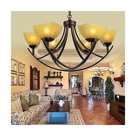 Chandeliers 6 Lights Traditional/Classic / Vintage Living Room / Bedroom / Study Room/Office Metal