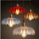 The copper cap Retro Old Shanghai flower glass chandelier