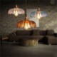 The copper cap Retro Old Shanghai flower glass chandelier