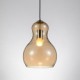 Gourd-shaped/Pendant Lamp/1 Light/Modern Simplicity/Golden/Chrome/Rose Gold/Amber/Smoky Gray/Glass &Carbon Steel