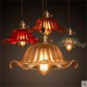 The copper cap Retro Old Shanghai flower glass chandelier