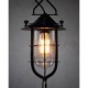 Medium Vintage Black Cage Shape Glass And Metal Cover Pendant Light