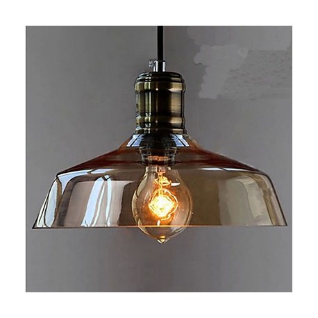 Simple Retro Industrial Glass Pendant Lamp