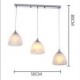 Modern PVC Wine Cup Oblong Canopy Pendant Light with Three Light