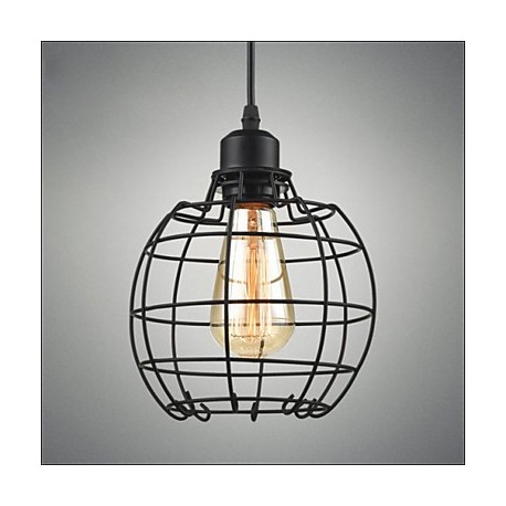 E27 Edison Pendant Light Lamp Chandelier Wire Cage Hanging Ceiling Lampshade