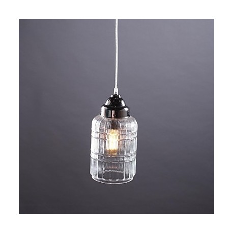 40W Modern/Contemporary / Traditional/Classic / Vintage / Lantern / Country Nickel Glass Pendant LightsLiving Room / Bedroom / D