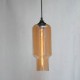 Modern Glass Pendant Light in Brown Bubble Design