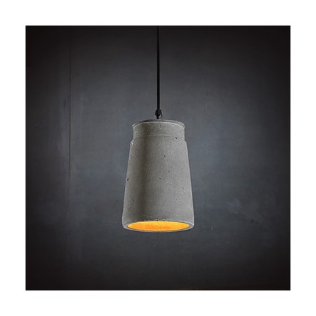 E27 220V 20*12CM 15-20㎡Contemporary And Contracted Personality Retro Cement Pendant Lamp Led Light