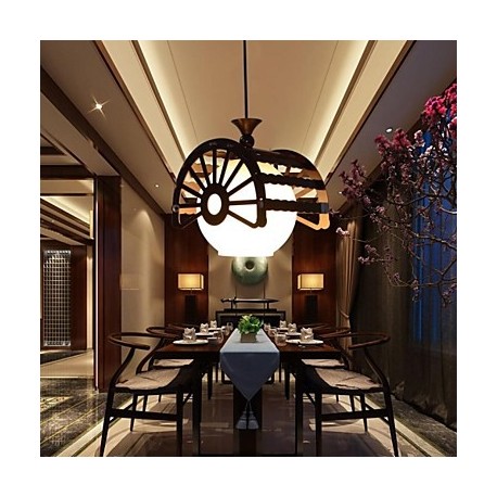 E27 24*19*20CM Modern Retro Style Of The Ancients For Classic Wooden Chandeliers Led Lamp Lighting